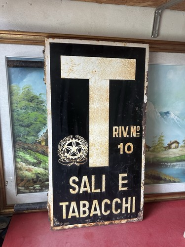 Insegna tabella smaltata - tabella, sali
