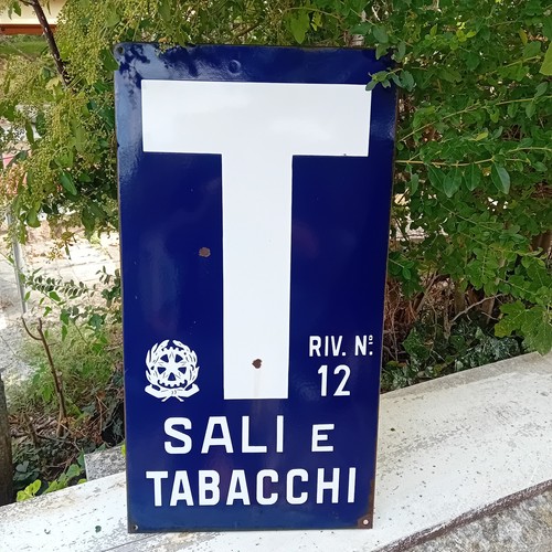 Insegna tabella smaltata sali - tabella,