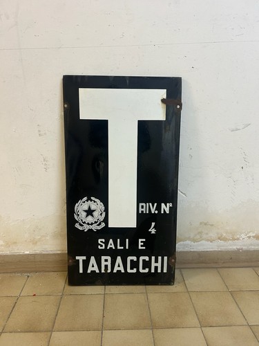 Targa insegna smaltata - smaltata, ‘sali