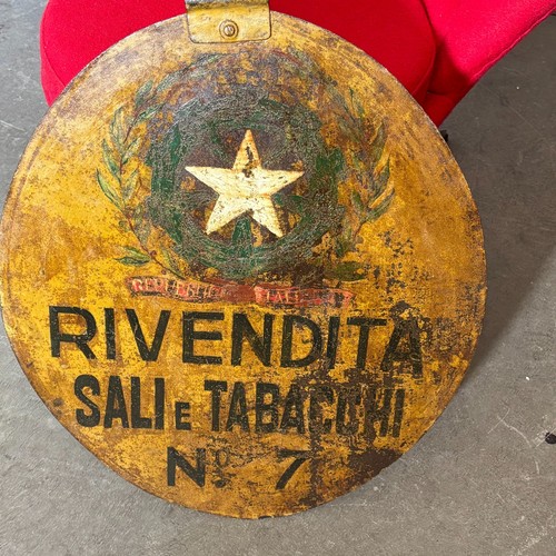 Antica insegna bifacciale - , in