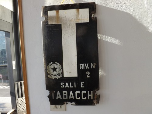 Insegna tabella smaltata sali - tabella,