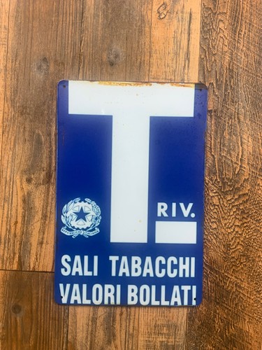Insegna metallo sali e - insegna, in