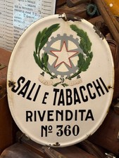 Targa smaltata Rivendita Sali