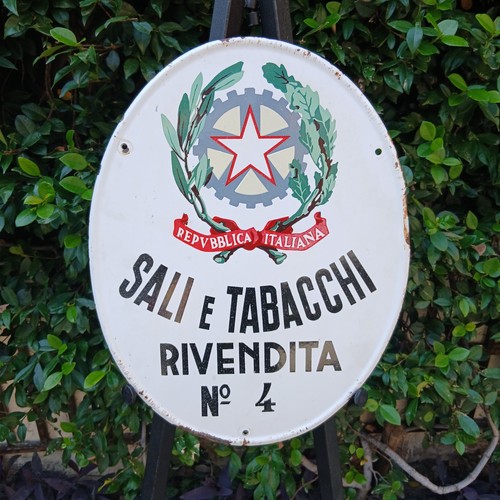 Insegna tabella smaltata sali - smaltata,