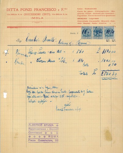 Fattura int ditta ponzi - ditta,