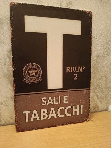 Targa metallo sali - e, tabacchi