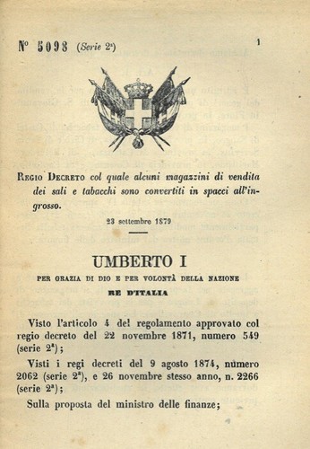 Regio decreto col quale alcuni - decreto,